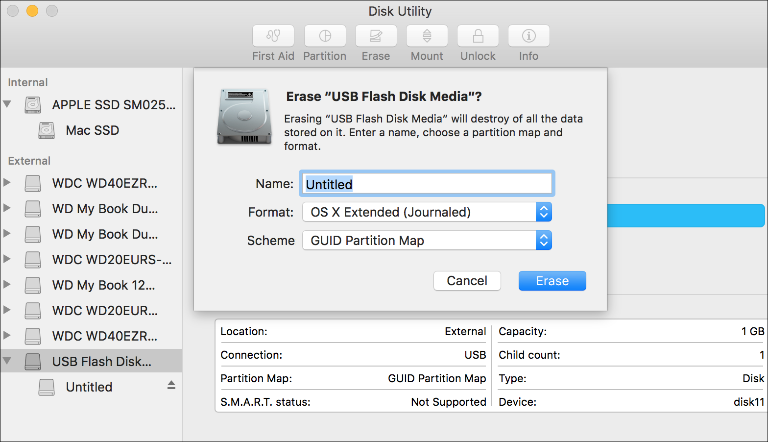 Disk utility format for bootable os x drive